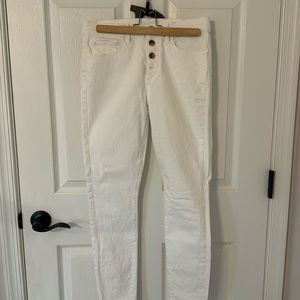 Loft Skinny jeans with cute buttons!